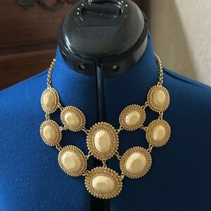 Kate Spade gold plated bib collar necklace.